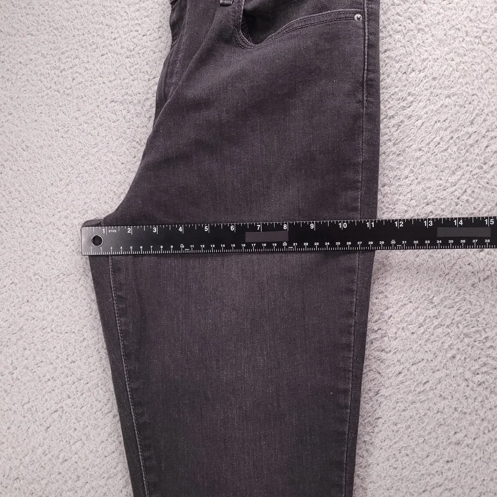 LEVIS‎ 721 Jeans Size 32 High Rise Skinny Faded Black Denim Studded Flames